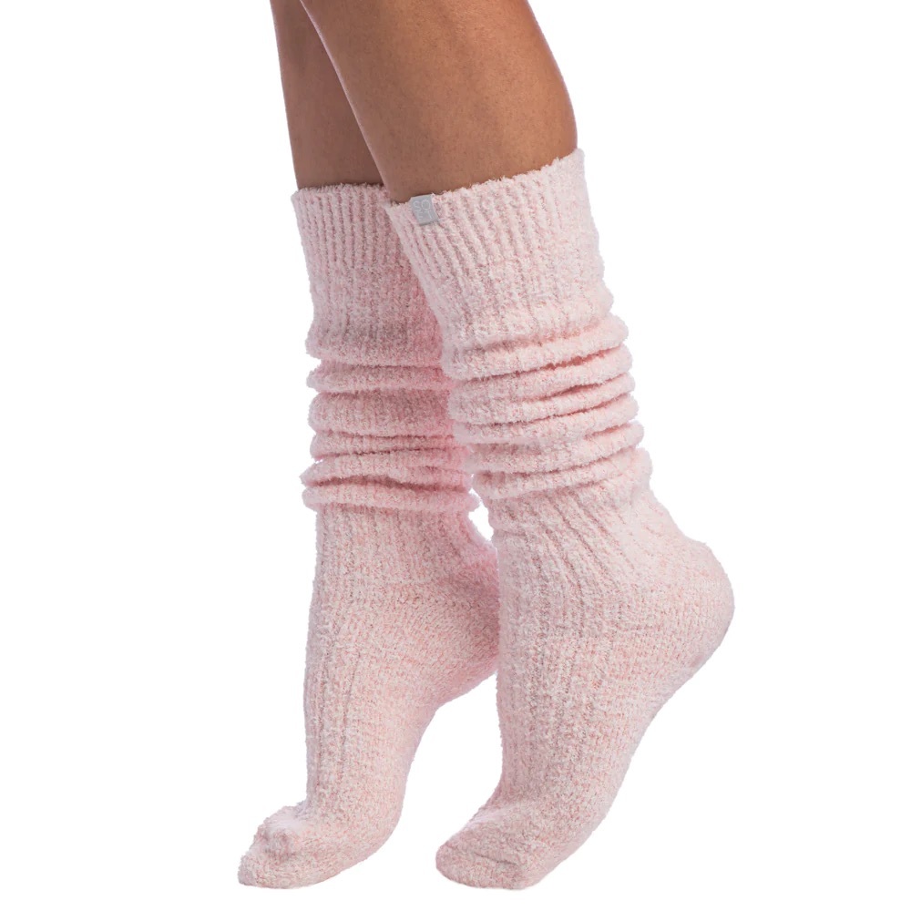 Old Navy Heathered Pink Cute Knit Slouchy Boot Socks